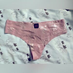 BNWT La Senza pink with metallic print panties size xs